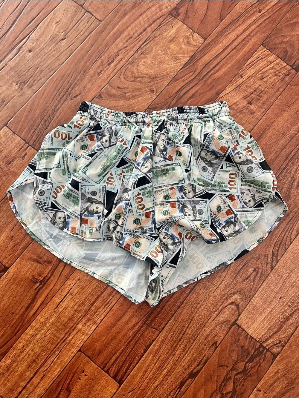 BOA Running Shorts Men's Elite Split $100 Bill Money Print